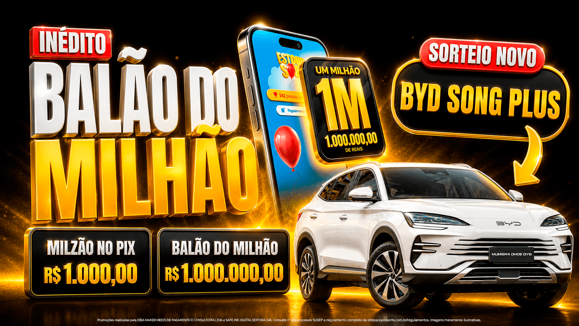Banner oficial da campanha Balão do Milhão