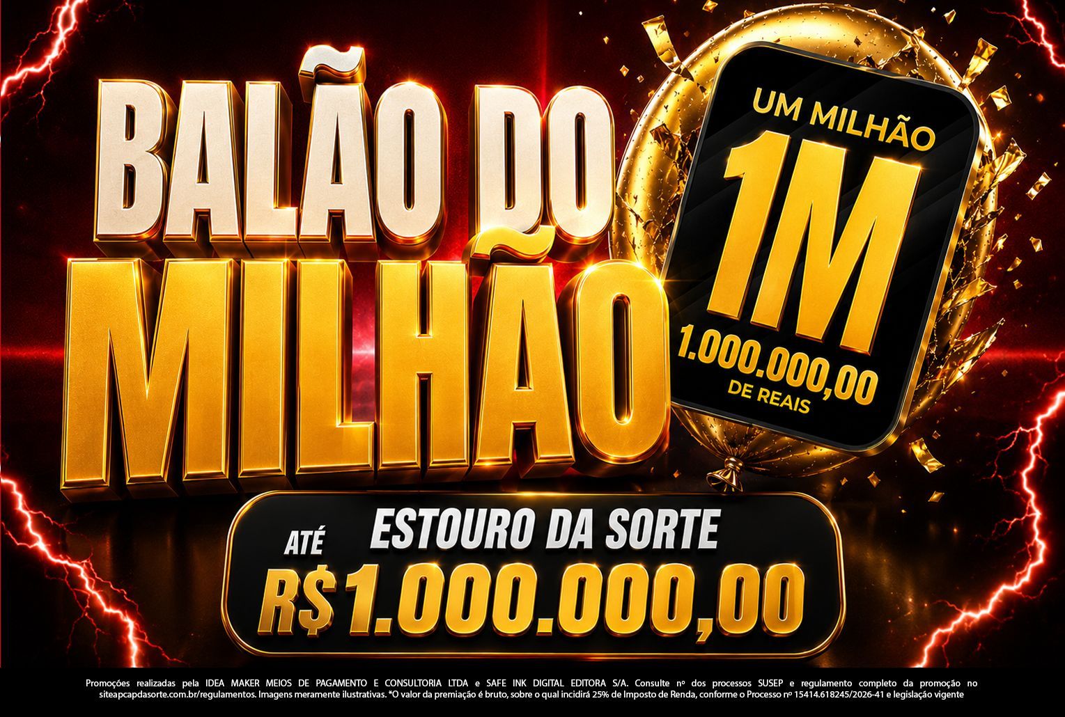Banner oficial da campanha Balão do Milhão