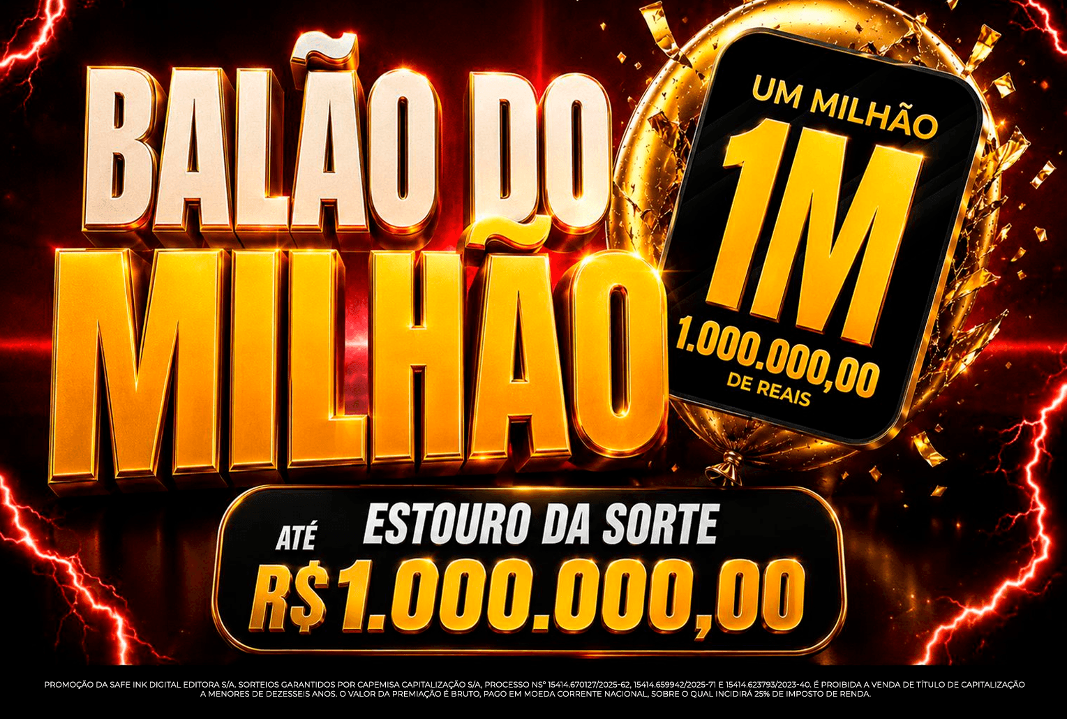 Banner oficial da campanha Balão do Milhão
