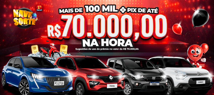 Pix de até R$ 70 mil na hora!