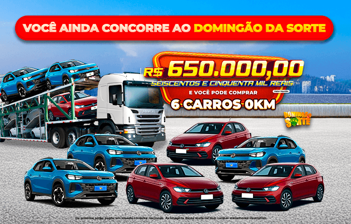 4º Cupom: ✨ O MAIOR DOMINGÃO DA SORTE ESTÁ DE VOLTA! ✨